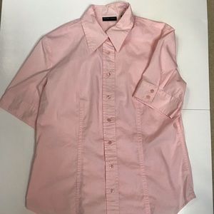 Pink Short Sleeve Button Down Shirt